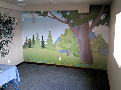 Tacoma, Gig Harbor, Seattle area wallcovering, wallpaper, and mural installation.